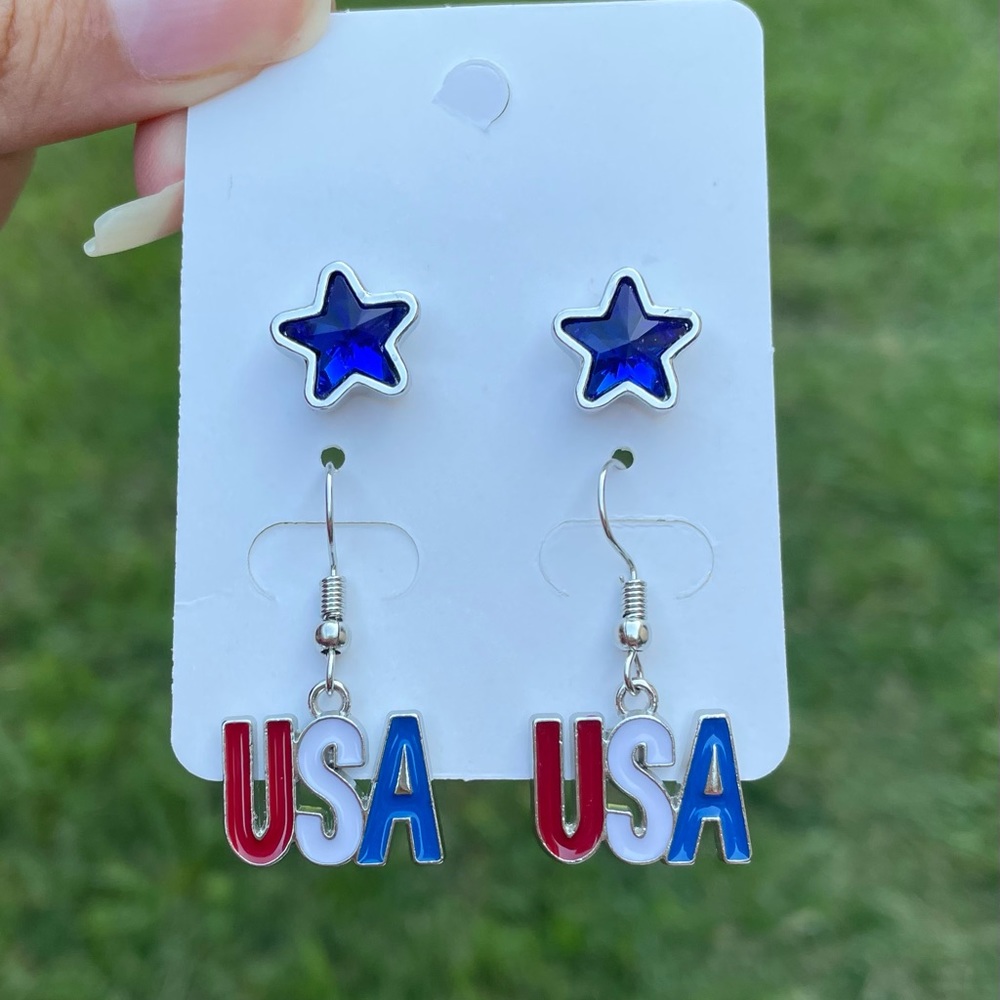 usa earrings 🇺🇸